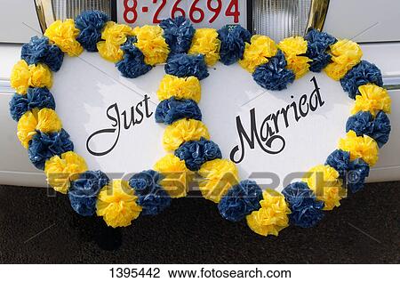 Just Married sign View Large Photo Image Stock Image - Just Married sign. Fotosearch