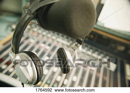 Microphone and headset View Large Photo Image Stock Image - Microphone and headset. Fotosearch