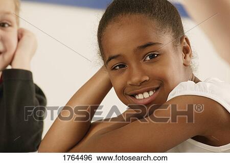 Stock Photograph - Portrait of a girl. Fotosearch
