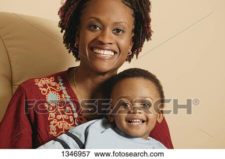 Portrait of mother and child View Large Photo Image Stock Photo - Portrait of mother and child. Fotosearch