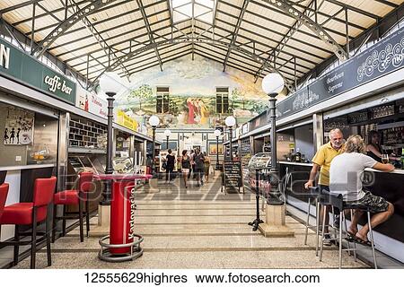 Pula Central Market, an art nouveau iron and glass covered market from 1903; Pula, Istria, Croatia View Large Photo Image Stock Photograph - Pula Central Market, an art nouveau iron and glass covered market from 1903; Pula, Istria, Croatia. Fotosearch