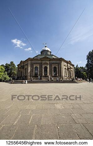 Stock Photograph - St. George's Cathedral; Addis Ababa, Addis Ababa, Ethiopia. Fotosearch