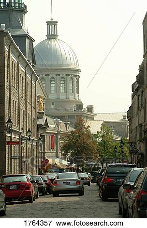 Stock Photo - Traffic in Old Montreal. Fotosearch