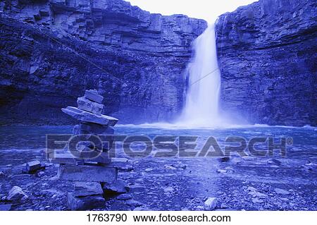 Waterfall in a cavern Crescent Falls Alberta View Large Photo Image Stock Image - Waterfall in a cavern Crescent Falls Alberta. Fotosearch