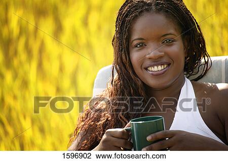 Woman with a coffee View Large Photo Image Stock Image - Woman with a coffee. Fotosearch