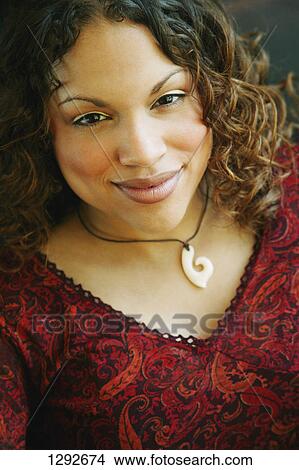 Picture - Woman with necklace. Fotosearch