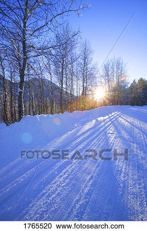 A beautiful winter road View Large Photo Image Stock Image - A beautiful winter road. Fotosearch