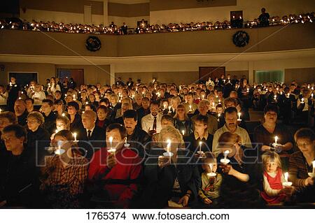 A candlelight service View Large Photo Image Picture - A candlelight service. Fotosearch
