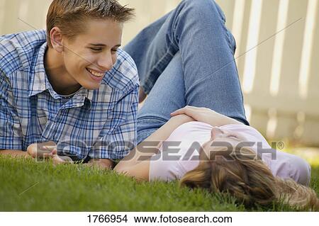 Picture - A couple of teenagers. Fotosearch