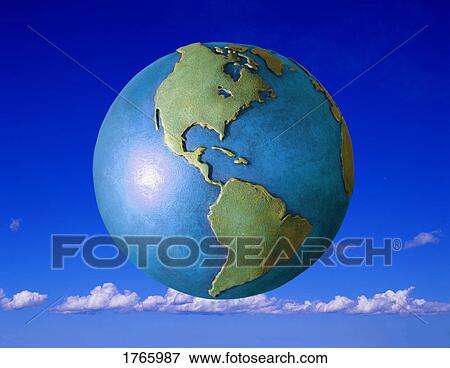 Stock Photo - A globe in the sky. Fotosearch