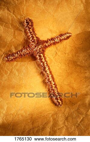 Stock Image - A gold cross. Fotosearch