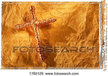 Stock Photo - A gold cross. Fotosearch