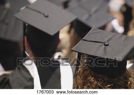 Stock Image - A graduation ceremony. Fotosearch