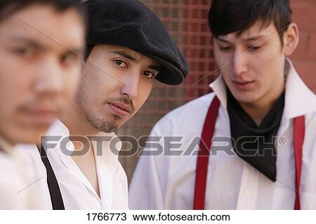 Stock Image - A group of guys. Fotosearch
