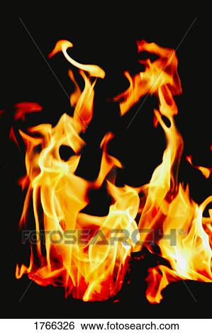 Stock Photograph - A hot fire. Fotosearch