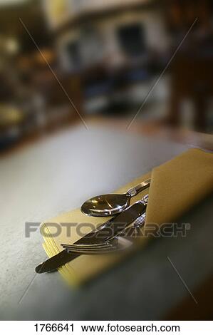 Stock Image - A place setting. Fotosearch