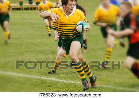 Stock Image - A rugby game. Fotosearch