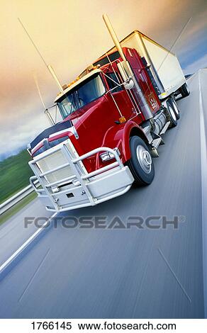 A semi truck View Large Photo Image Stock Photography - A semi truck. Fotosearch