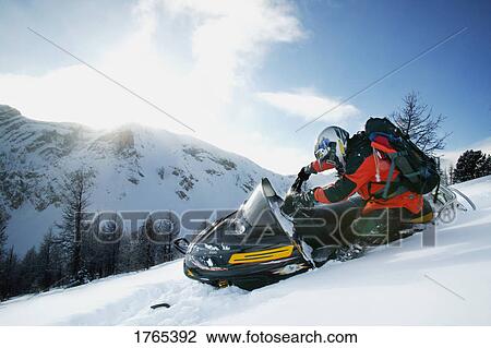 Stock Image - A ski-doo. Fotosearch