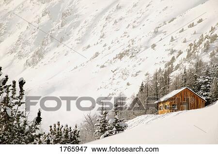 Cabin On A Mountain Stock Photo 1765947 Fotosearch