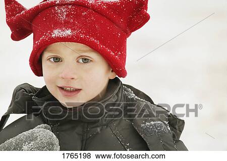 Child with red hat View Large Photo Image Stock Photo - Child with red hat. Fotosearch