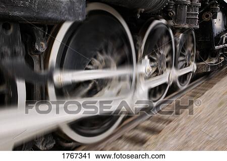 Stock Image - Closeup of a train. Fotosearch