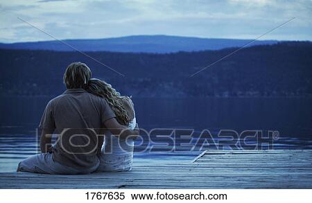 Stock Photography - Couple enjoy the view. Fotosearch