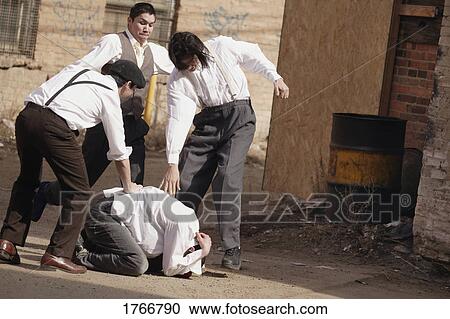 Stock Image - Gang violence. Fotosearch