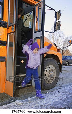 Getting off the school bus View Large Photo Image Stock Image - Getting off the school bus. Fotosearch