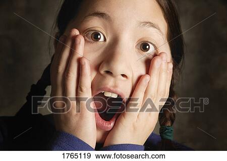 Girl screams View Large Photo Image Stock Photo - Girl screams. Fotosearch
