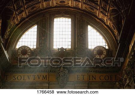 Stock Photo - Interior of St. Peter's Basilica Vatican City Rome Italy . Fotosearch
