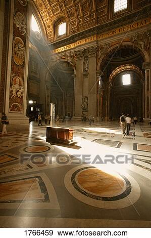 Stock Photo - Interior of St. Peter's Basilica Vatican City Rome Italy . Fotosearch