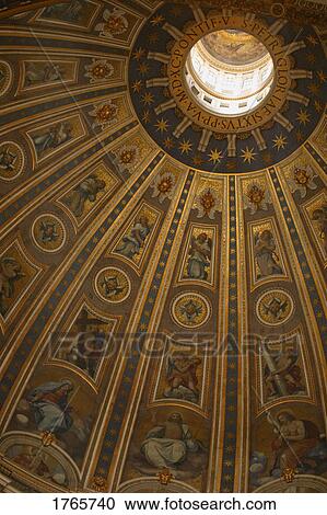 Looking Up at Dome in St. Peter's Basilica Vatican City Rome Italy View Large Photo Image Stock Image - Looking Up at Dome in St. Peter's Basilica Vatican City Rome Italy . Fotosearch