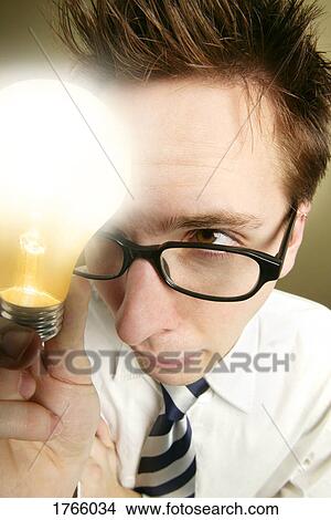 Picture - Man with idea. Fotosearch