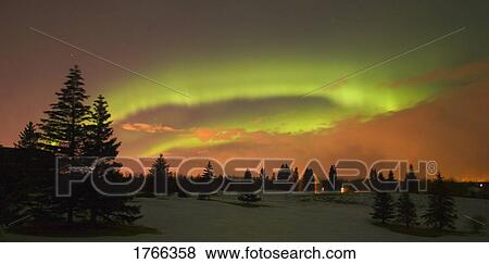 Northern lights Alberta Canada View Large Photo Image Stock Photo - Northern lights Alberta Canada. Fotosearch