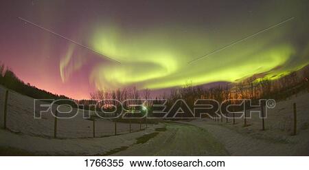 Northern lights Alberta Canada View Large Photo Image Stock Photography - Northern lights Alberta Canada. Fotosearch