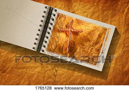 Stock Photo - Picture of a glowing cross. Fotosearch