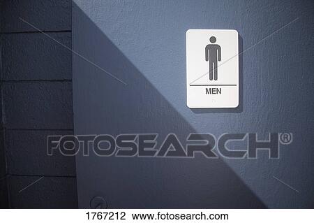 Stock Image - Sign on a washroom door. Fotosearch