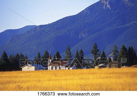 Stock Image - Small town church. Fotosearch
