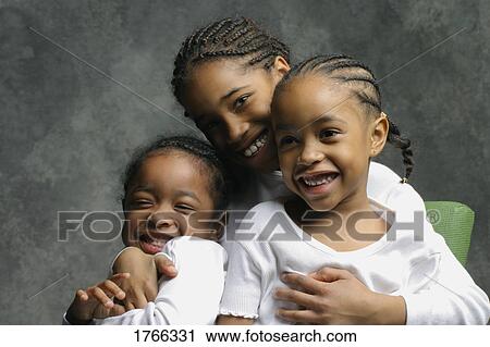 Stock Image - Three girls. Fotosearch