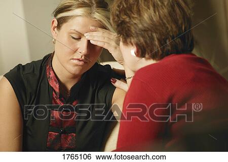 Woman feels stress View Large Photo Image Stock Photograph - Woman feels stress. Fotosearch