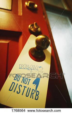 Picture - A "do not disturb" sign. Fotosearch