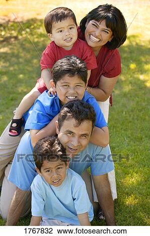 Stock Image - A family portrait. Fotosearch