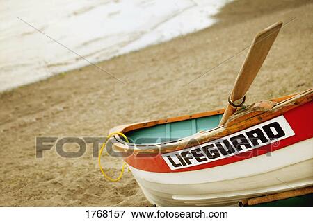A lifeguard's boat View Large Photo Image Stock Photo - A lifeguard's boat. Fotosearch