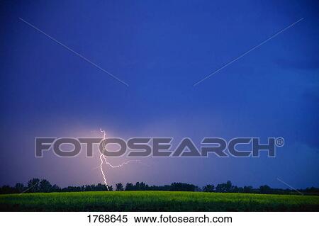 Stock Photography - A lightning storm. Fotosearch
