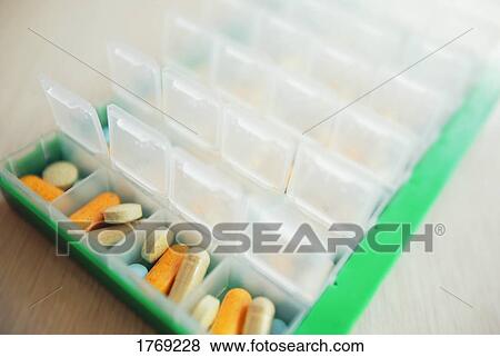 Stock Photo - A pill box. Fotosearch
