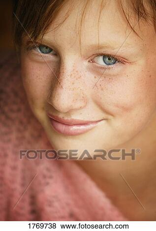 Closeup of a girl's face View Large Photo Image Stock Photo - Closeup of a girl's face. Fotosearch
