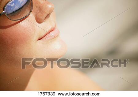 Stock Photo - Closeup of a woman's face. Fotosearch