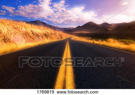 highway thru Mountains View Large Photo Image Stock Photo - highway thru Mountains. Fotosearch