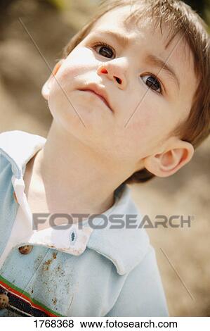 Stock Photo - Portrait of a little boy. Fotosearch